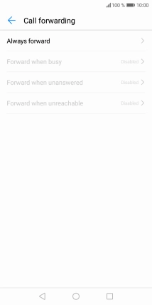 Press the required divert type.