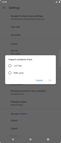 Press SIM card.