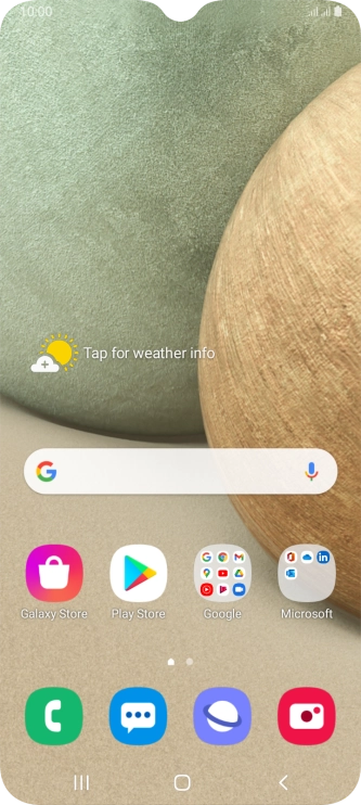 Press the message icon.