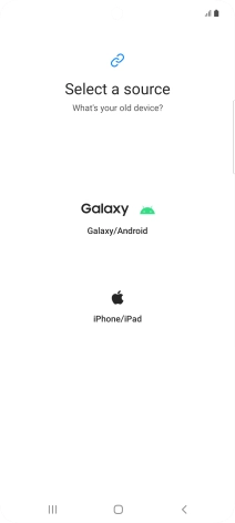 Press the required setting and follow the instructions on the screen to transfer the content from another phone.
