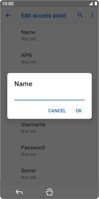 Key in O2 UK Internet and press OK.