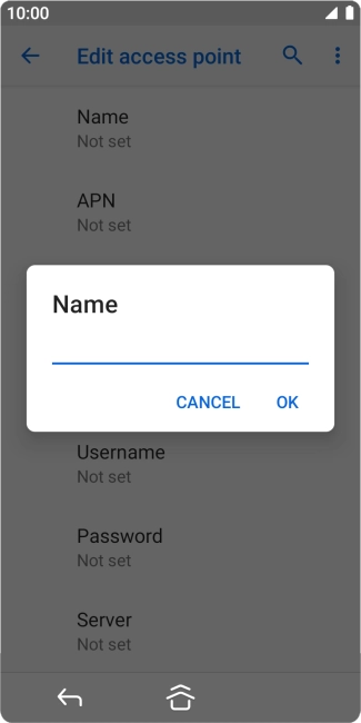 Key in O2 UK Internet and press OK.