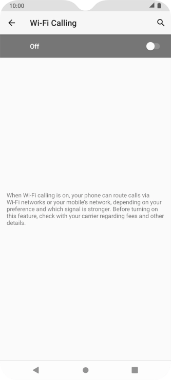 Press the indicator to turn the function on or off.