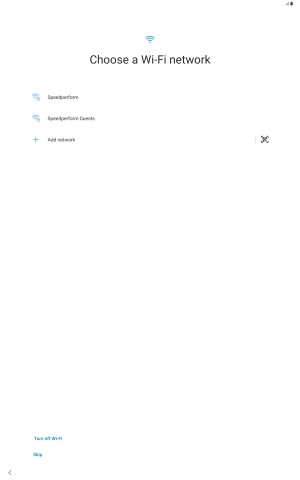 Press the required WiFi network.