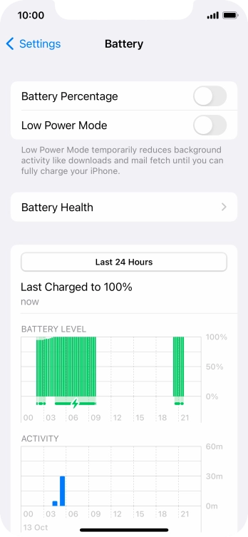 Press the indicator next to 'Low Power Mode' to turn on the function.