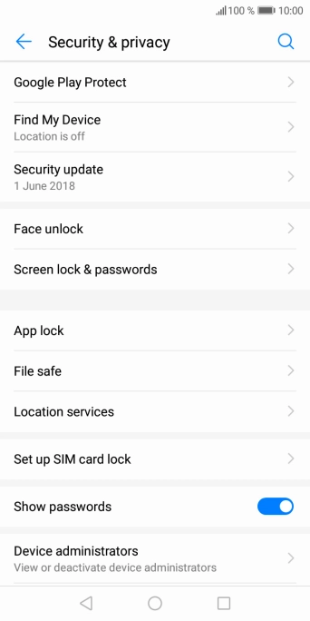 Press Set up SIM card lock.