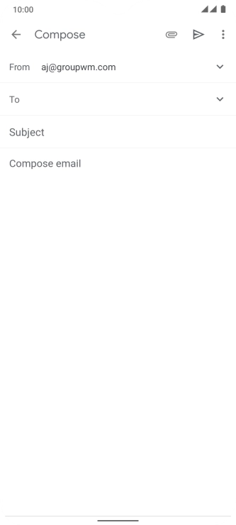 Press the field next to 'To' and key in the first letters of the recipient's name. Press the field next to 'To' and key in the first letters of the recipient's name.