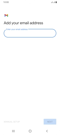 Press the field below 'Enter your email address' and key in your email address.