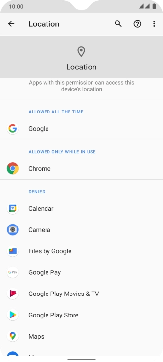 Press the required app.