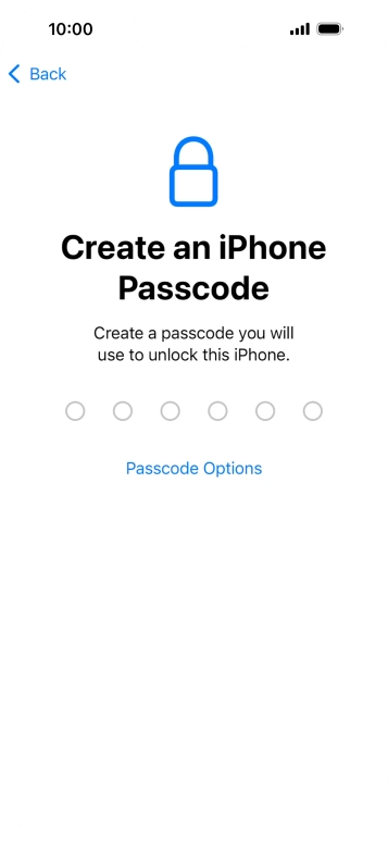 Press Passcode Options. Press Passcode Options.