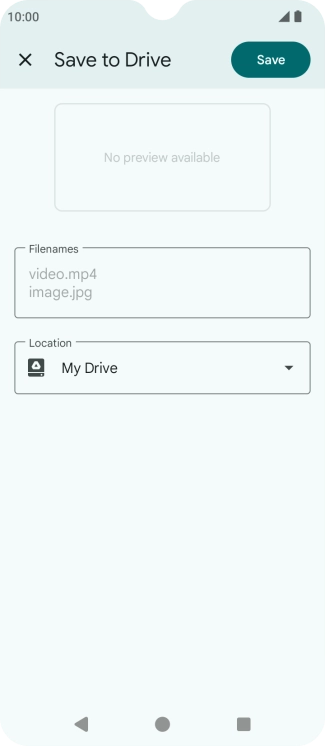 Press the field below 'Location' and go to the required folder.