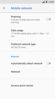 If you want to select a network automatically, press the indicator next to 'Automatically select network' to turn on the function.