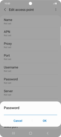 Key in password and press OK.