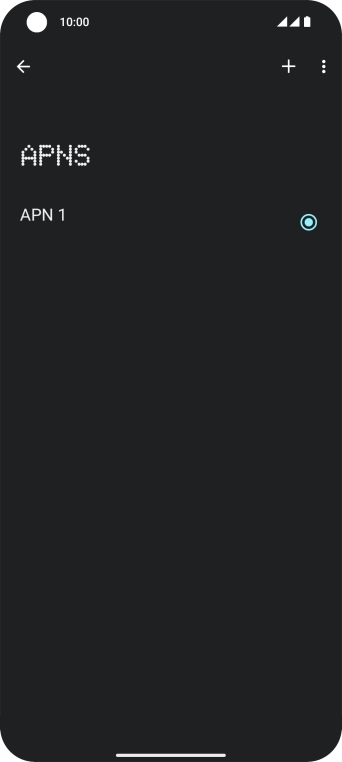 Press the new data connection icon.