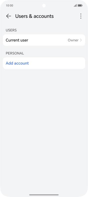 Press Add account.