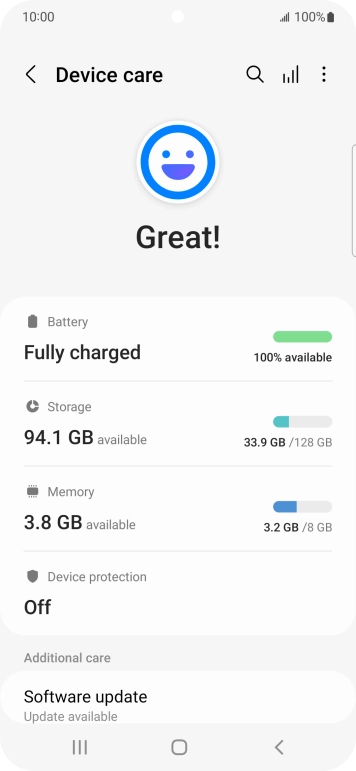 Press Battery.