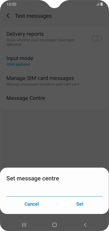 Key in +447802000332 and press Set.