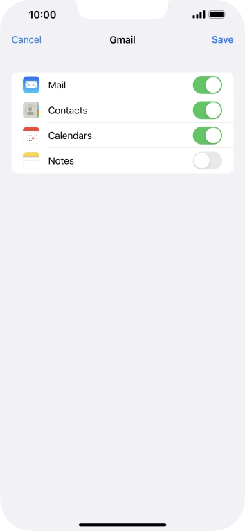 If this screen is displayed, you email account has been recognised and set up automatically. Follow the instructions on the screen to key in more information and finish setting up your phone.