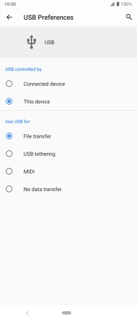 Press File transfer to turn on the function.