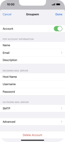 Press SMTP.