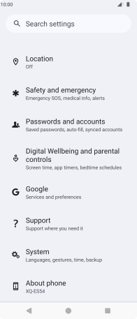 Press Passwords and accounts.
