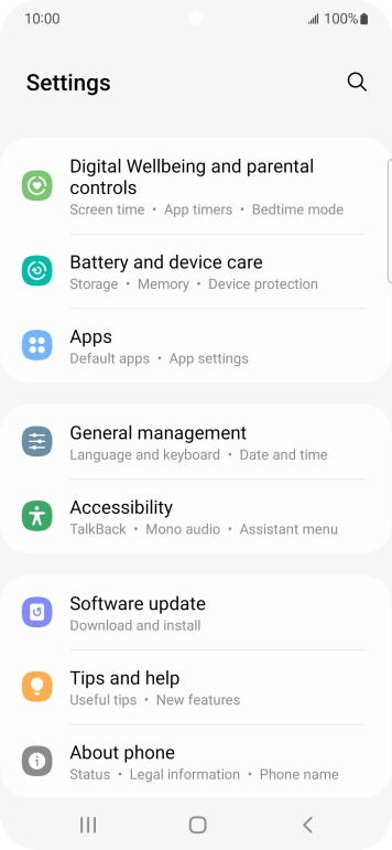 Press Software update.