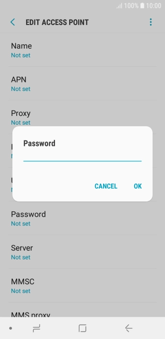 Key in password and press OK.