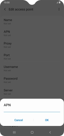 Key in wap.o2.co.uk and press OK.