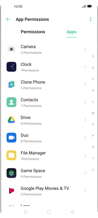 Press the required app.