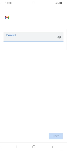Press the field below 'Password' and key in the password for your email account.