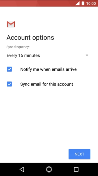 Press the drop down list below 'Sync frequency:'. Press the drop down list below 'Sync frequency:'.