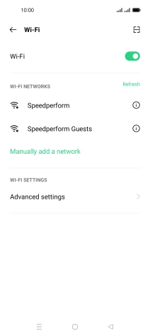 Press the required WiFi network.