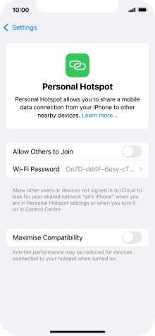 Press Wi-Fi Password and key in the required password.
