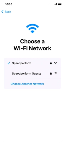 Press the required WiFi network.
