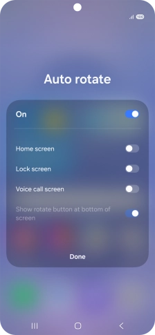 Press the indicators next to the required settings to turn them on or off.