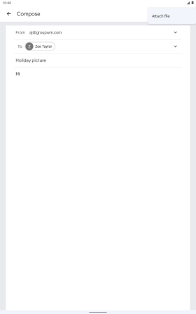 Press Attach file and go to the required folder.