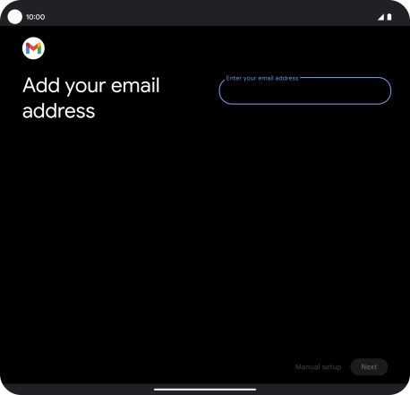 Press the field below 'Enter your email address' and key in your email address.