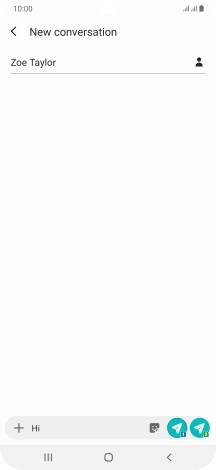 Press the send icon next to the required SIM when you've written your text message.