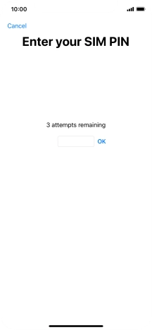 If your SIM is locked, key in your SIM PIN and press OK. The default SIM PIN is 0000.