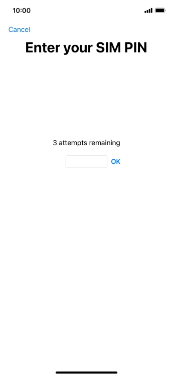 If your SIM is locked, key in your SIM PIN and press OK. The default SIM PIN is 0000.
