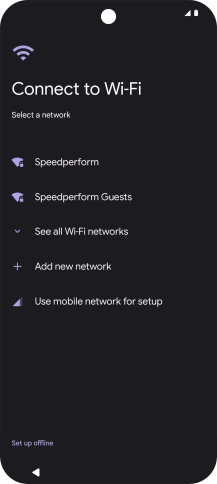 Press the required WiFi network.