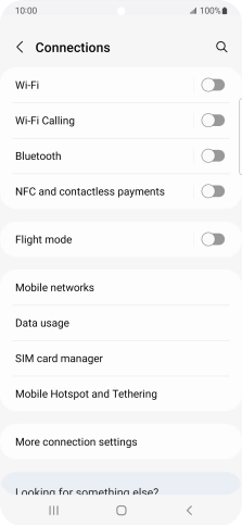 Press Data usage.