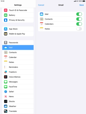 If this screen is displayed, you email account has been recognised and set up automatically. Follow the instructions on the screen to key in more information and finish setting up your tablet.