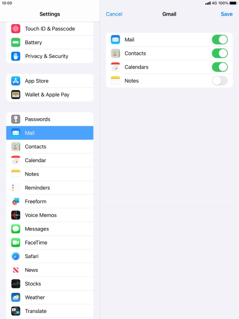If this screen is displayed, you email account has been recognised and set up automatically. Follow the instructions on the screen to key in more information and finish setting up your tablet.
