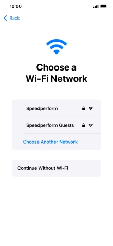 Press the required WiFi network.