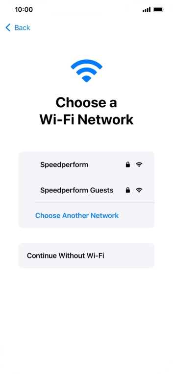 Press the required WiFi network.