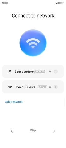 Press the required network.