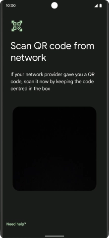Place the QR code you've received inside the phone camera frame to scan the code.