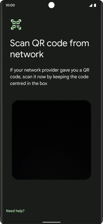 Place the QR code you've received inside the phone camera frame to scan the code.