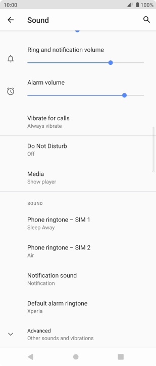 Press the Home key to return to the home screen.